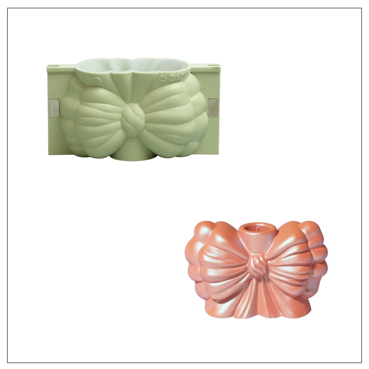 Whimsy Bow Candle Holder Silicone MoldCandle Holder MoldSH1313