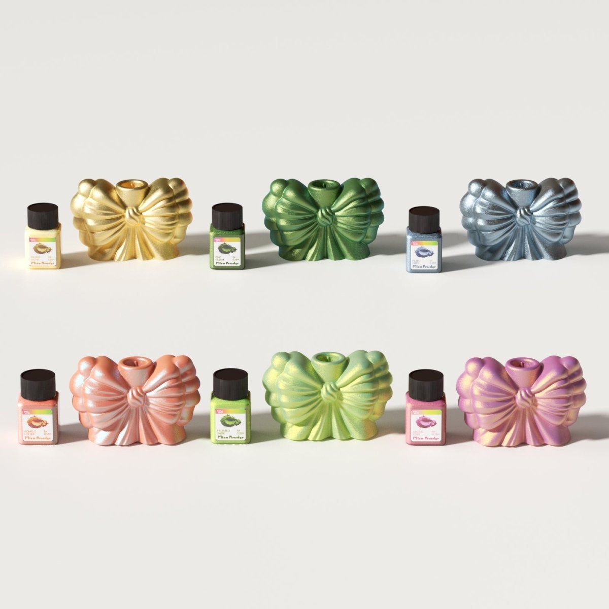 Whimsy Bow Candle Holder Silicone MoldCandle Holder MoldSH1313