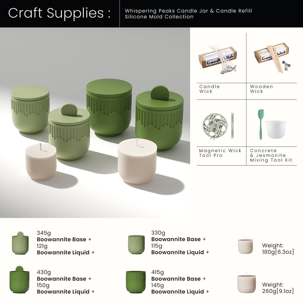 Craft Supplies : Candle Wick & Wooden Wick & Magnetic Wick Tool Pro & Mixing Tool Kit - Boowan Nicole