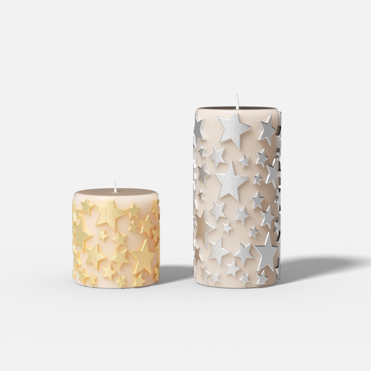 Wishing Star Pillar Candle Silicone Mold Collection3D Candle MoldLZ0907