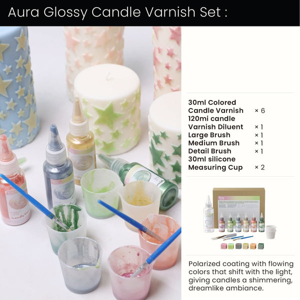 Aura Glossy Candle Varnish Set