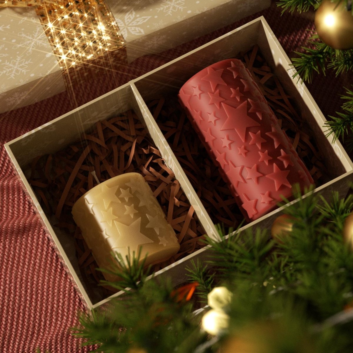 Wishing Star Pillar Candle Silicone Mold Collection3D Candle MoldLZ0907