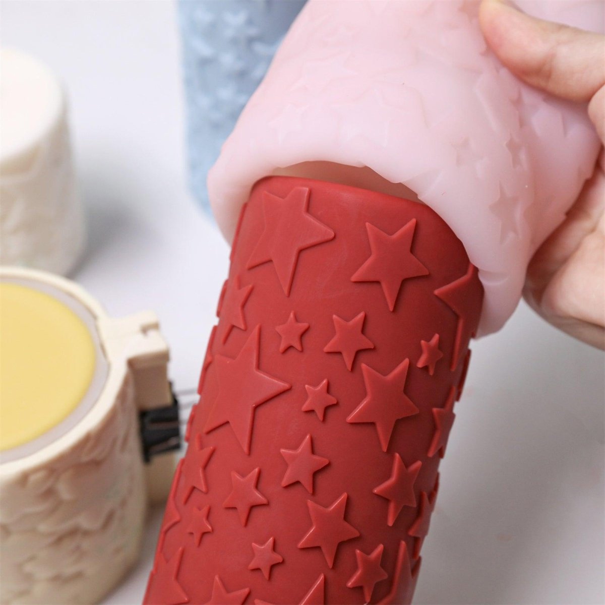 Wishing Star Pillar Candle Silicone Mold Collection3D Candle MoldLZ0907