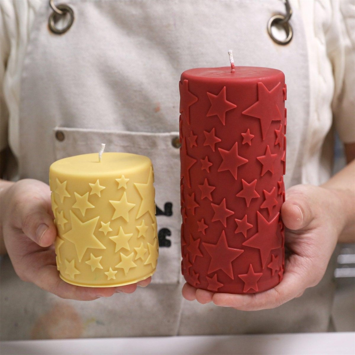 Wishing Star Pillar Candle Silicone Mold Collection3D Candle MoldLZ0907