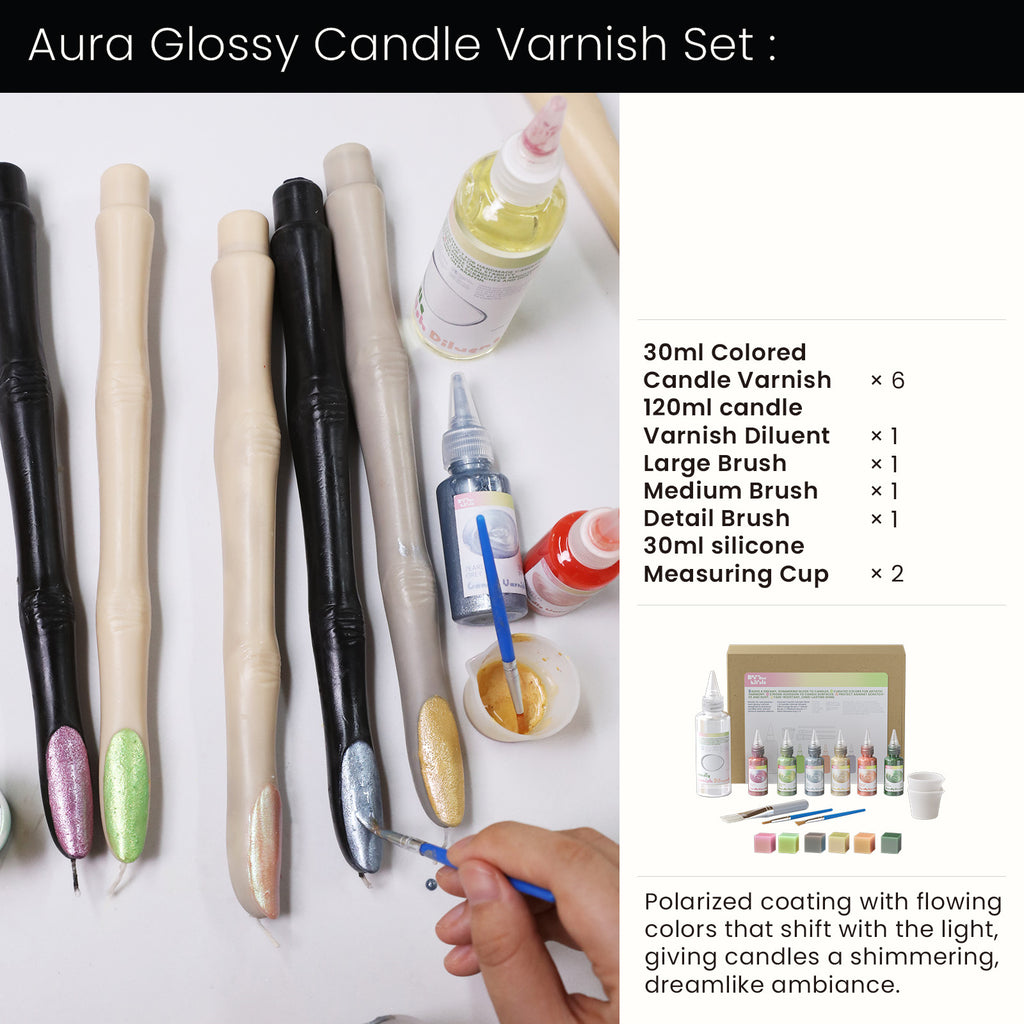 Buy Aura glossy candle varnish set
