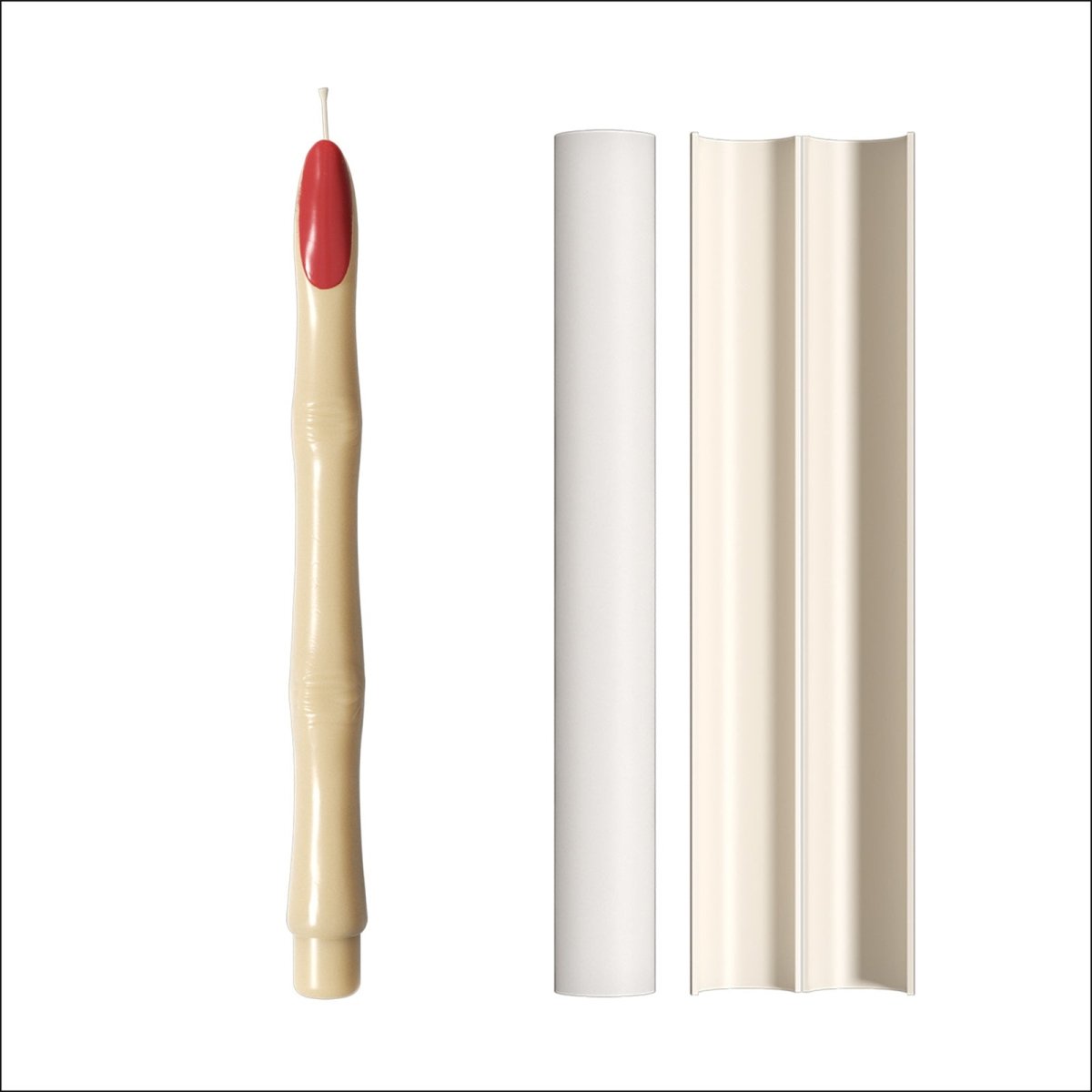 Buy fingers taper candle silicone mold