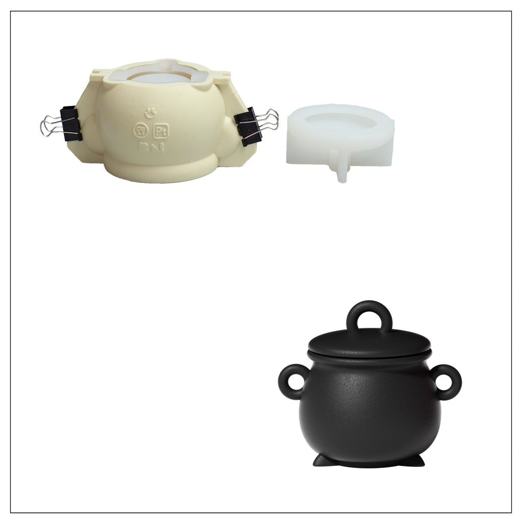 buy 4oz cauldron candle jar silicone mold 