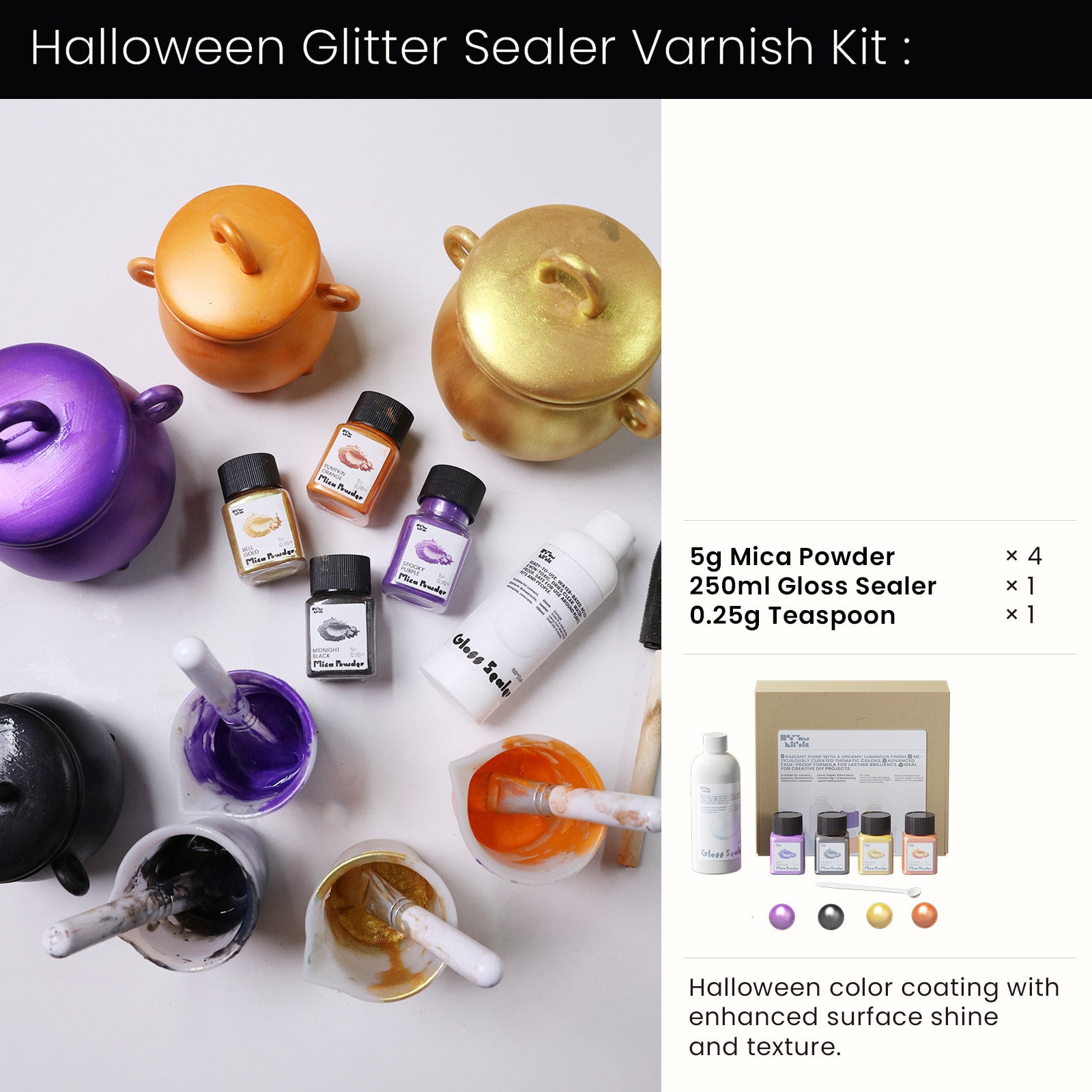 buy halloween glitter sealer varnish kit