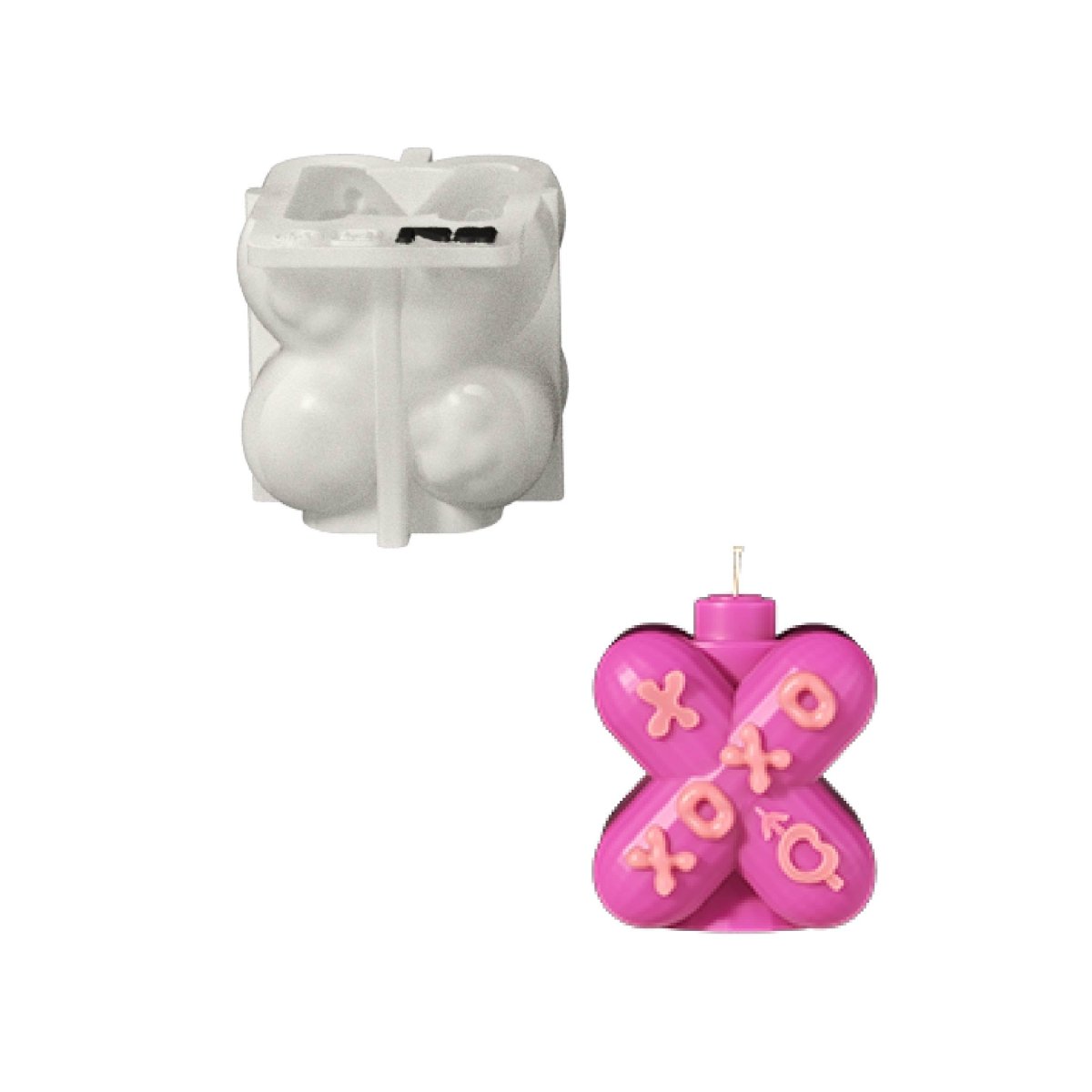 XOXO Boomy Love Candle Silicone Mold Collection3D Candle MoldLZ1048