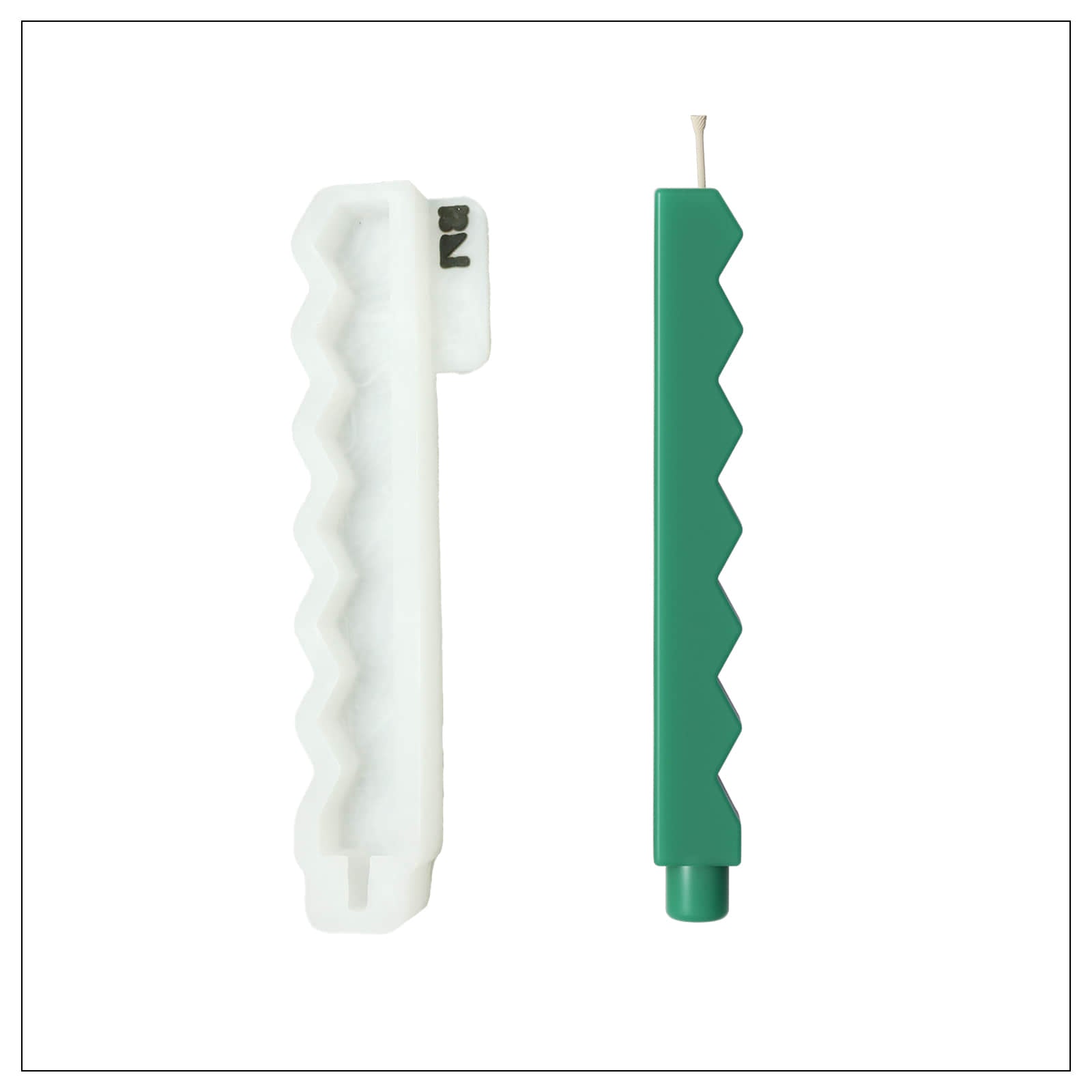 Силиконовая форма для свечей с зигзагообразным сужением