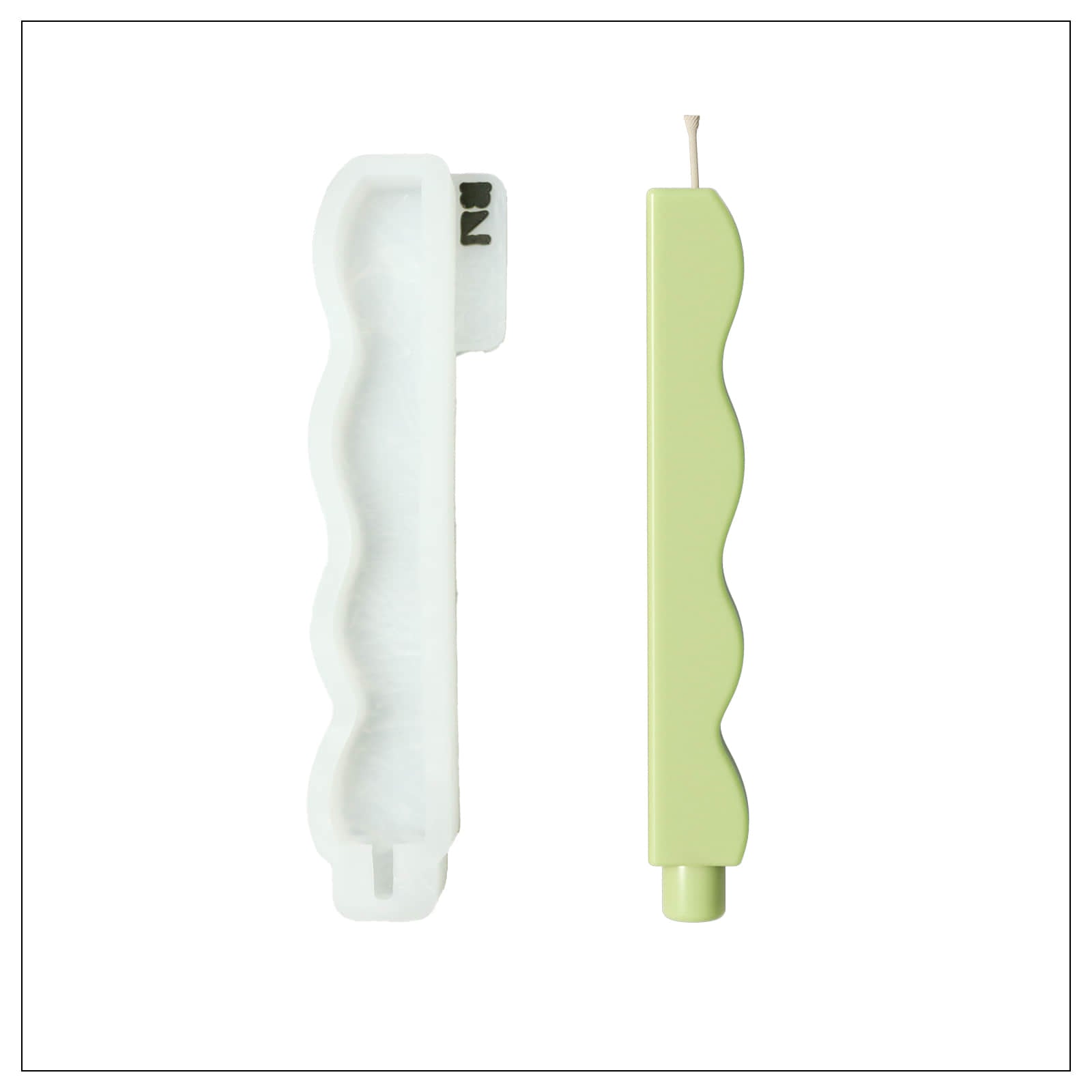 Силиконовая форма для свечей с зигзагообразным сужением