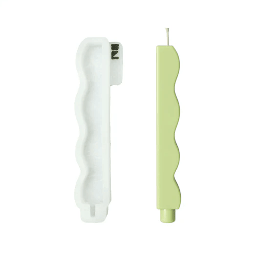 Zigzag Curve Taper Candle Silicone Mold3D Candle MoldLZ0872