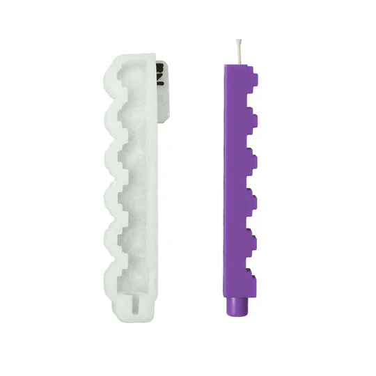 Zigzag Step Taper Candle Silicone Mold3D Candle MoldLZ0874