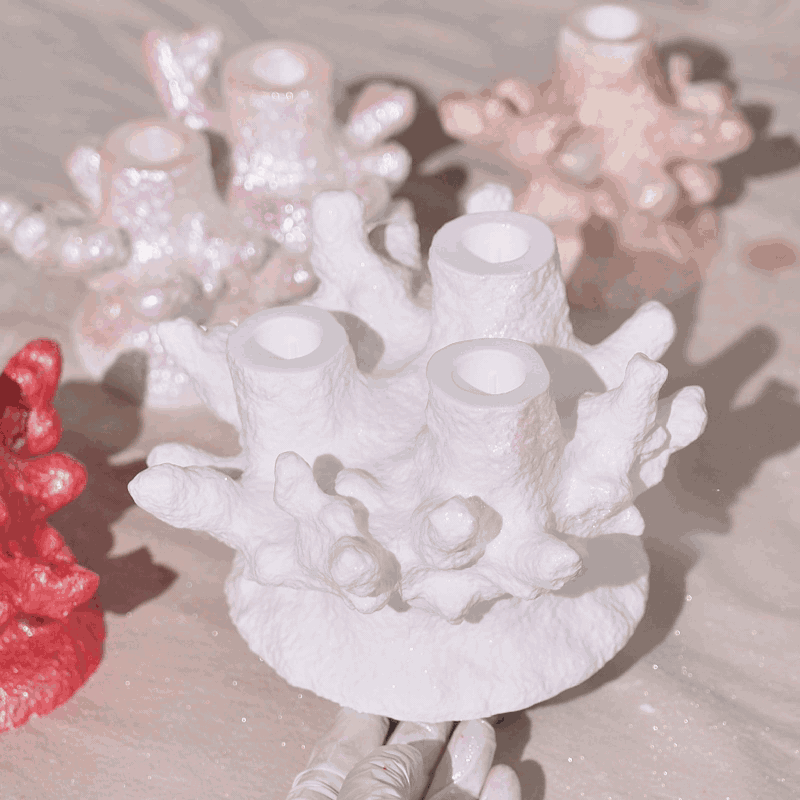 Azulmostaza × BN｜La Isla Bonita Coral Soft Light Candle Holder Silicone Mold