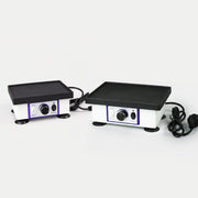 Large and small BN square vibration tables side by side
