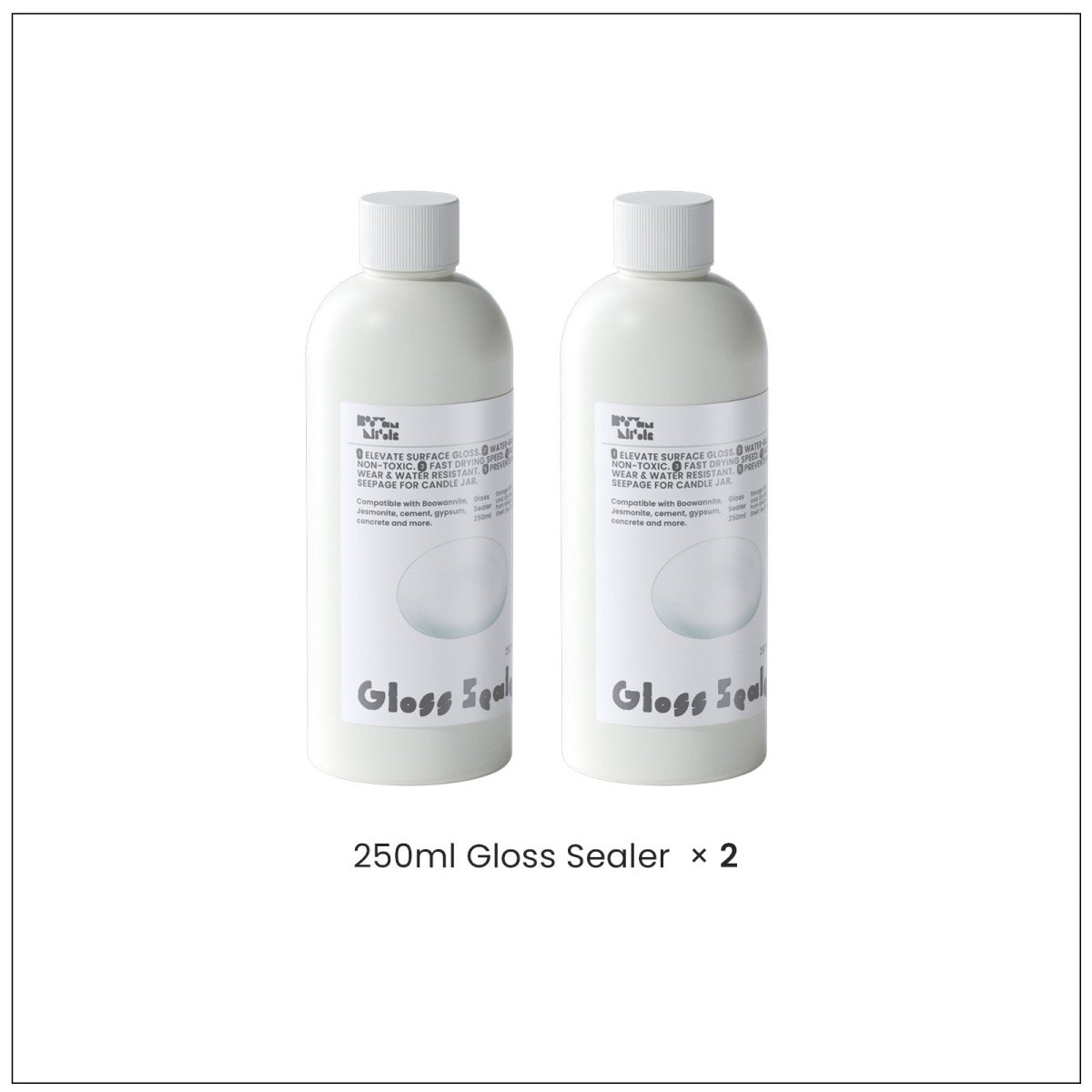 Glitter Colorable Acrylic Gloss Sealer Varnish with Mica Powder Kit - 6 of Christmas ColorsConcrete Making KitA0349