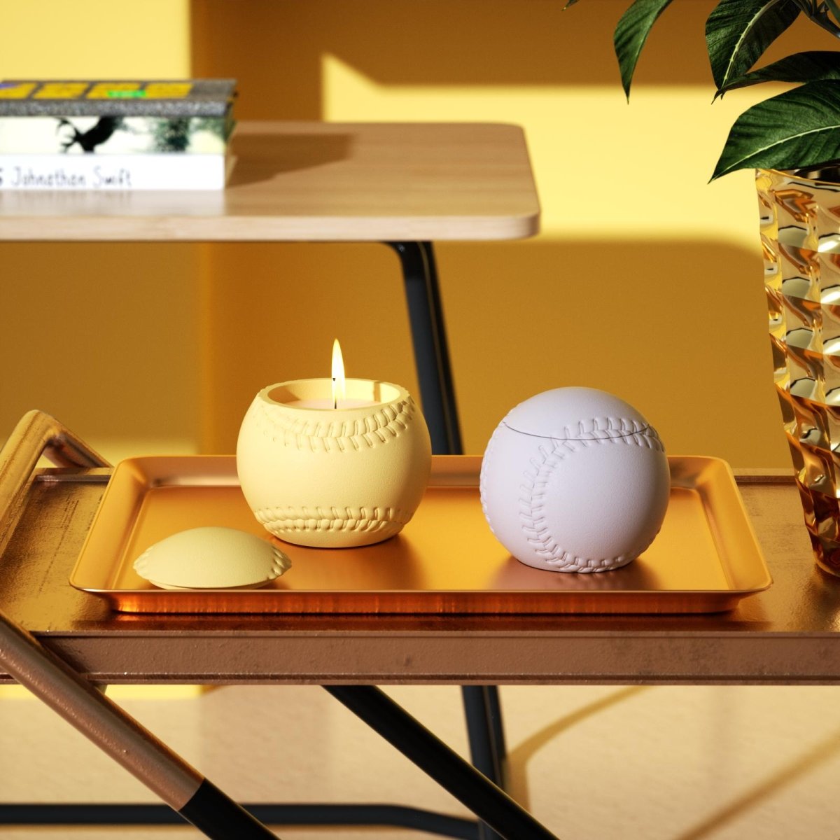 UP Vibe × Boowan Nicole ｜ Sports Series: 11oz Baseball Candle Jar Silicone MoldCandle Jar MoldSH1072-1-2