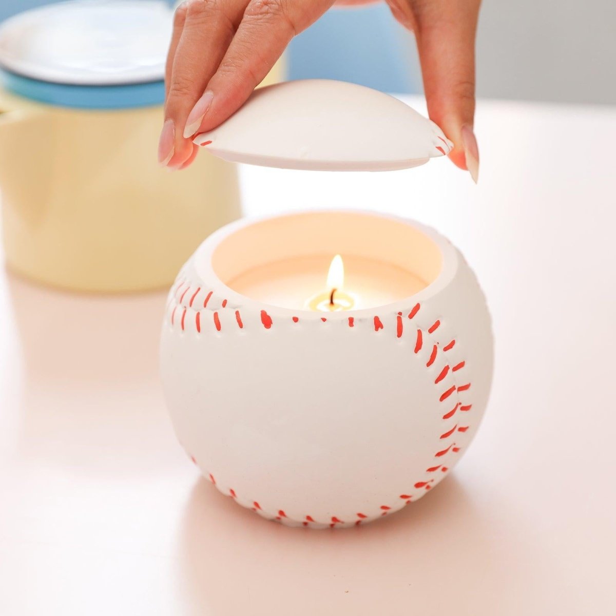 UP Vibe × Boowan Nicole ｜ Sports Series: 11oz Baseball Candle Jar Silicone MoldCandle Jar MoldSH1072-1-2