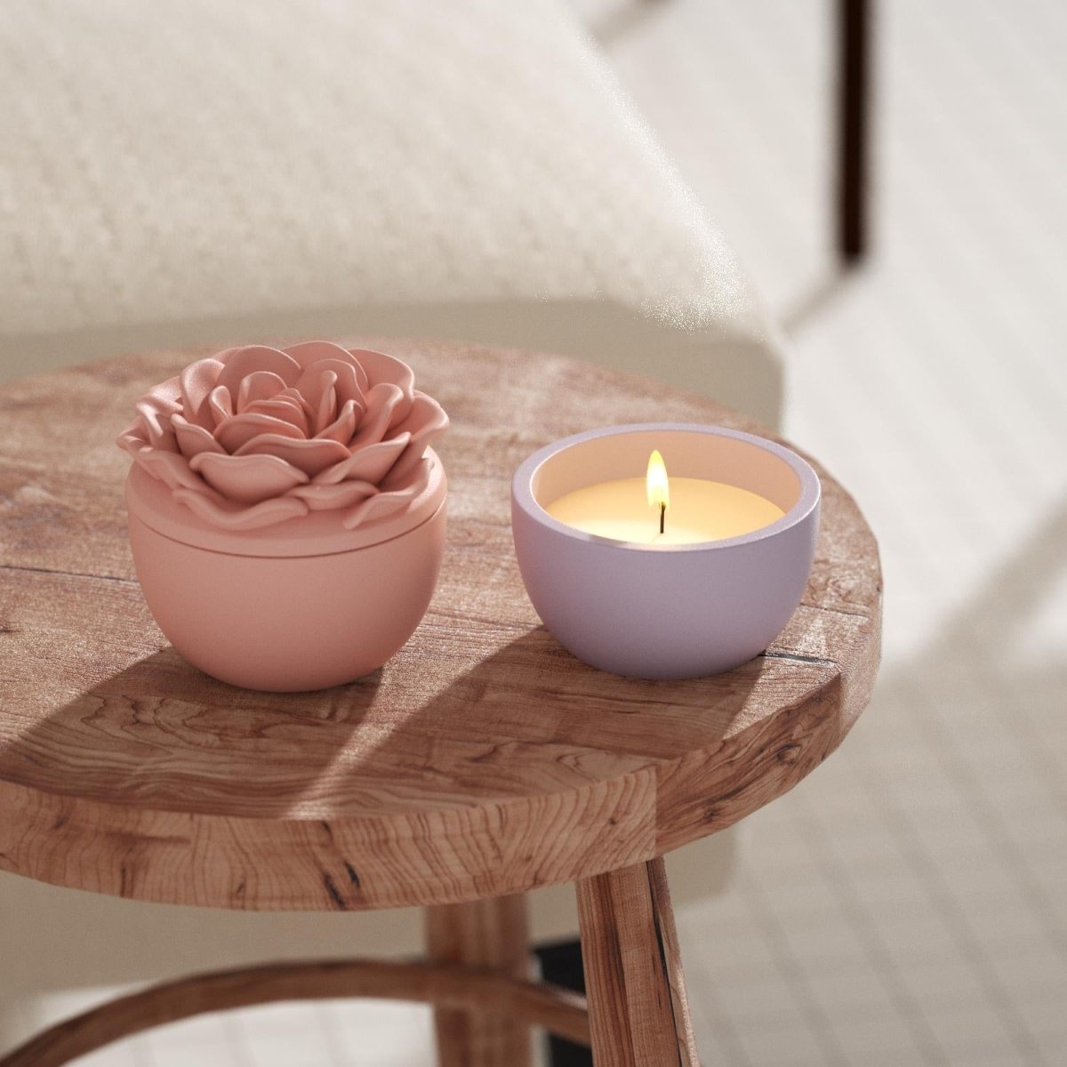 Crowning Rose Candle Jar Silicone Mold & 3.5oz Candle Refill MoldCandle Jar MoldSH1074-1-2