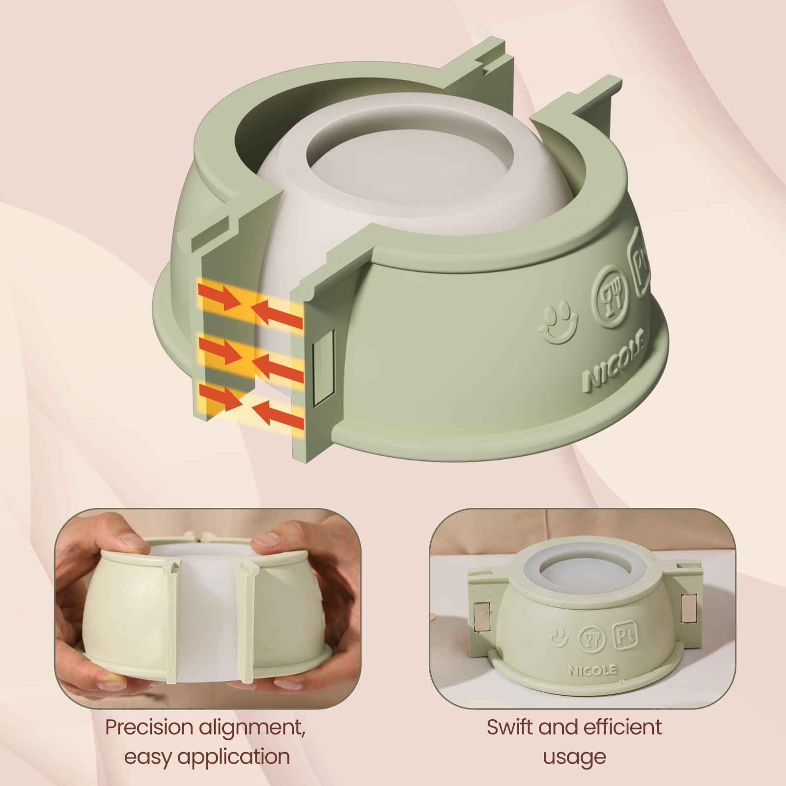 Crowning Rose Candle Jar Silicone Mold & 3.5oz Candle Refill Mold