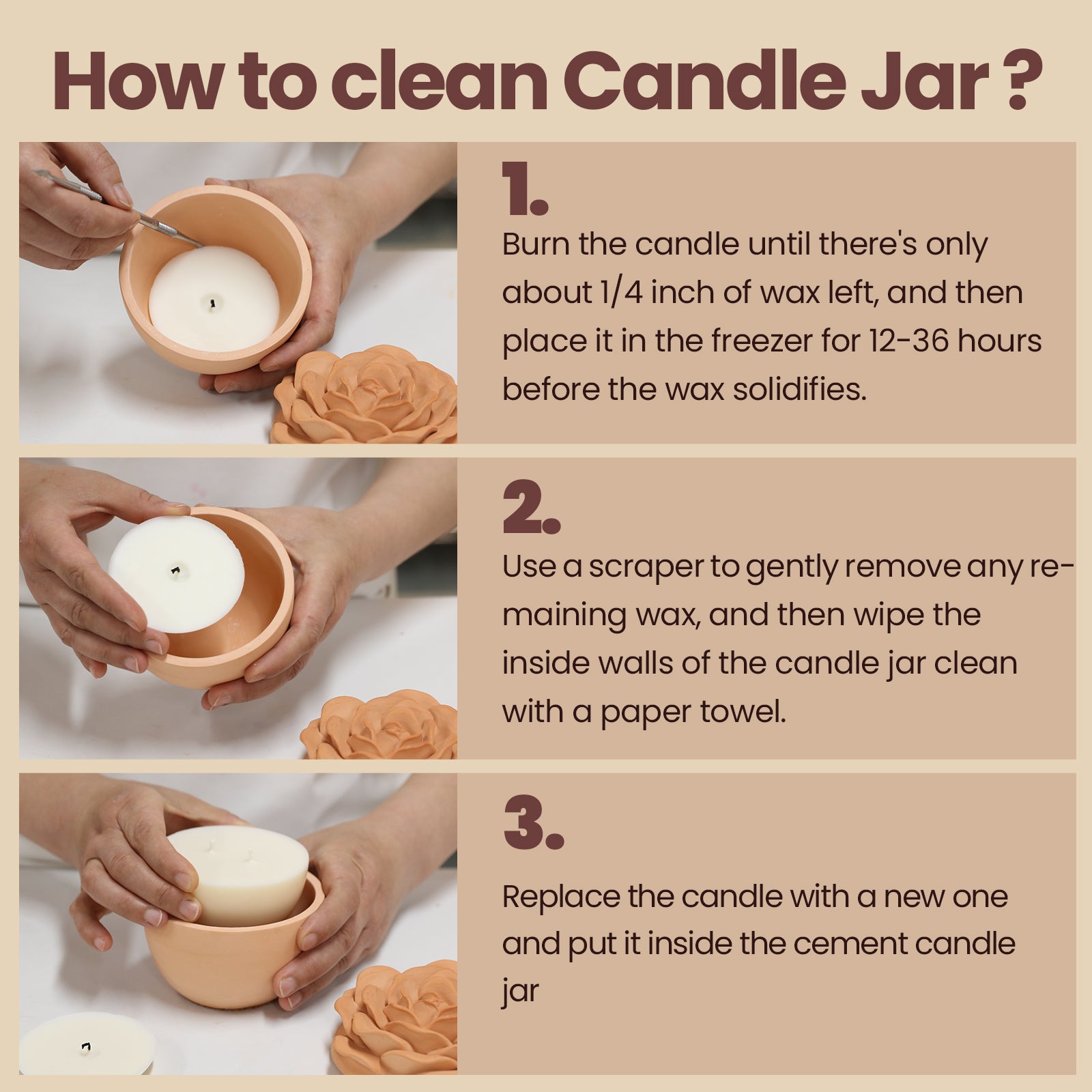 Crowning Rose Candle Jar Silicone Mold & 3.5oz Candle Refill Mold