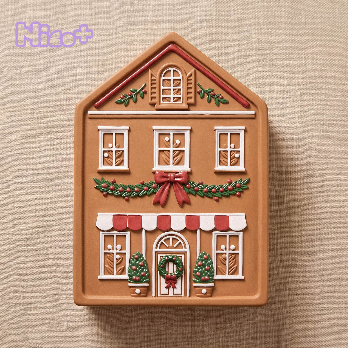 Azulmostaza × Boowan Nicole｜Christmas Cottage Candle Jar Silicone Mold