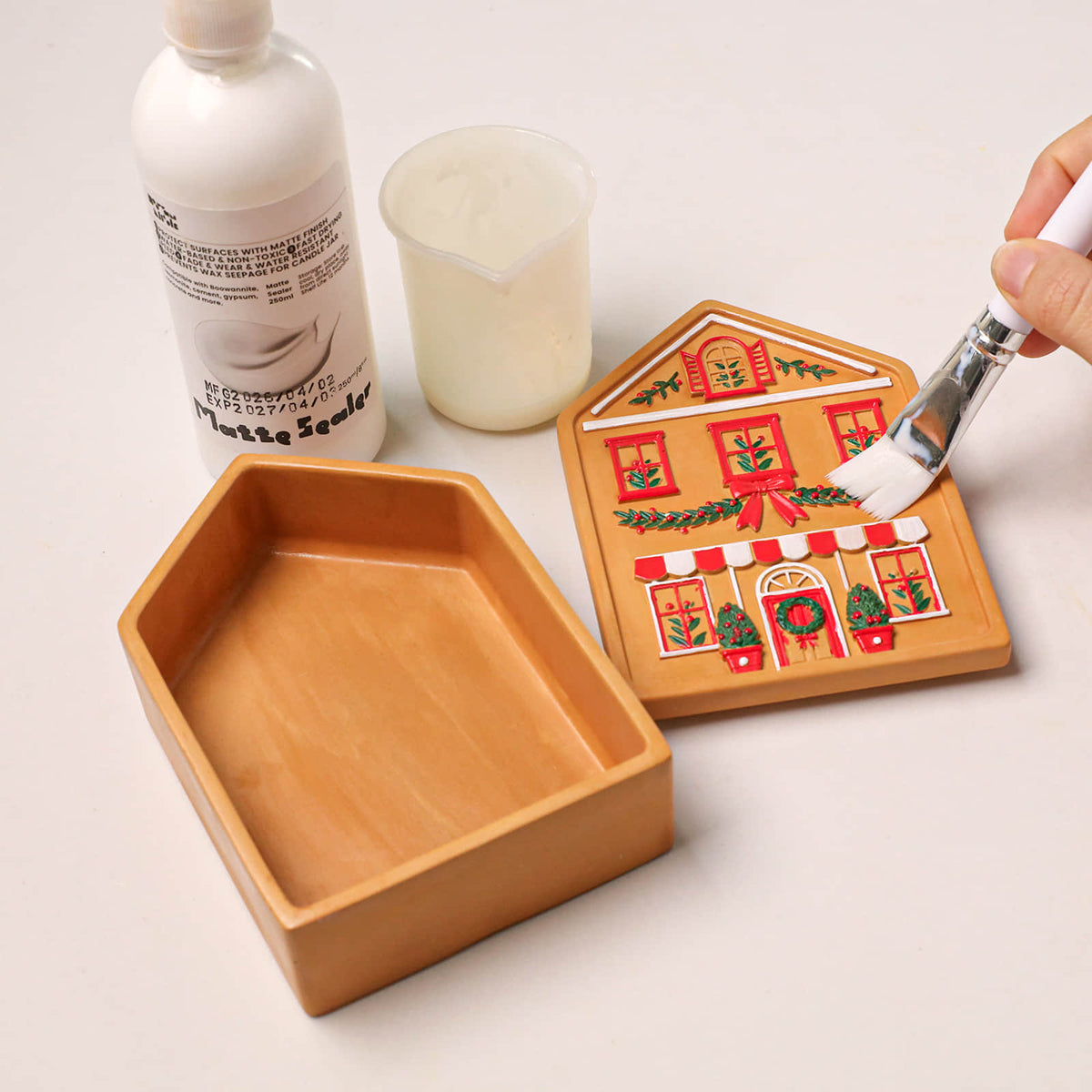 Azulmostaza × Boowan Nicole｜Christmas Cottage Candle Jar Silicone Mold