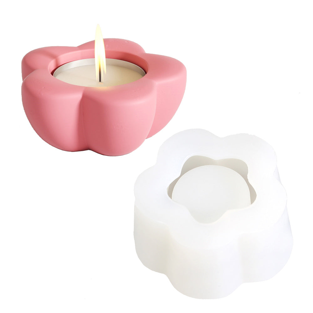 Форма для подсвечника с цветочным узором для чайных свечей