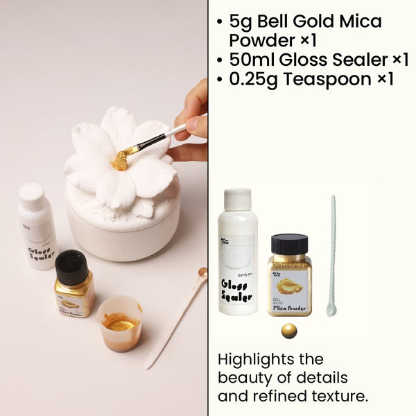Bell Gold Glitter Sealer Varnish Kit