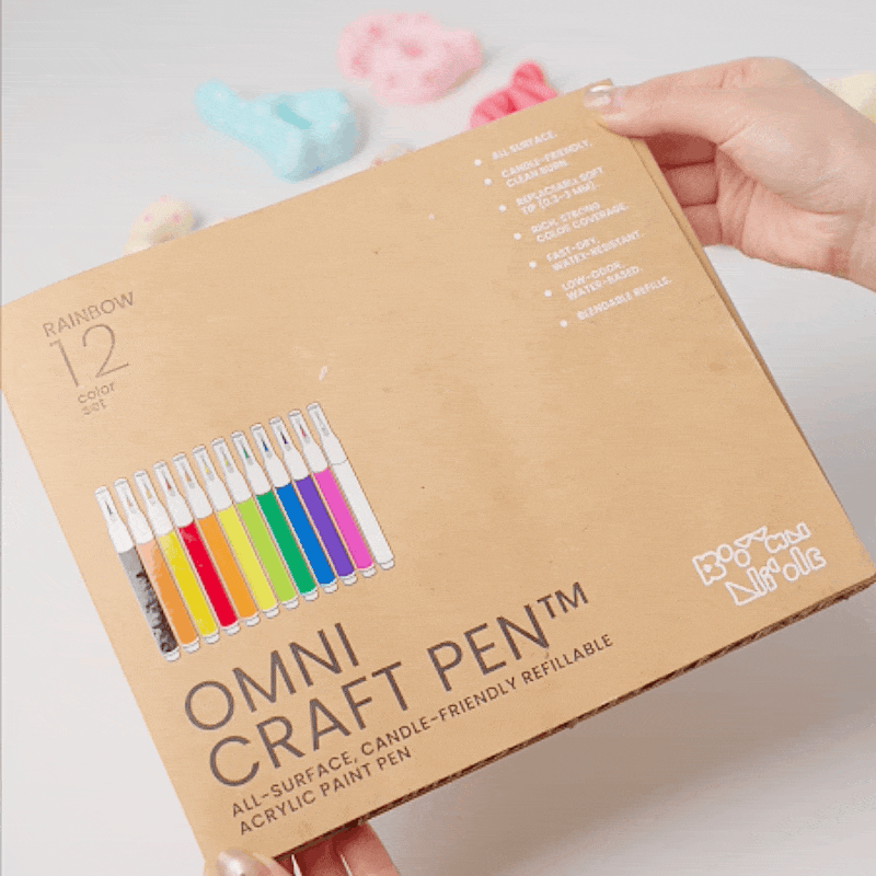 OmniCraft Pen set used to decorate cast lowercase letters