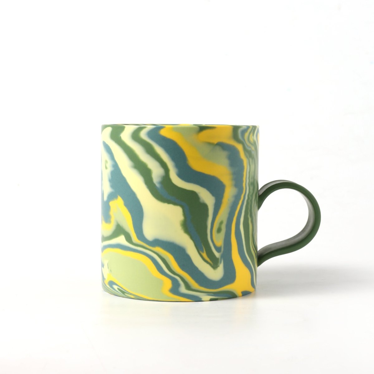 350ml Handmade Green Ceramic MugMugK018