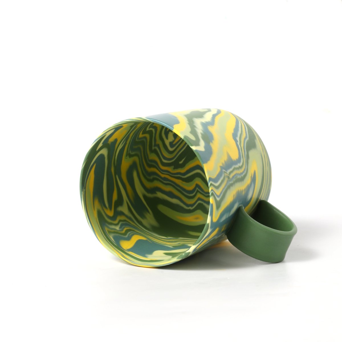 350ml Handmade Green Ceramic MugMugK018