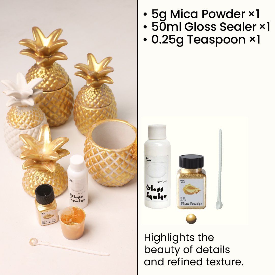 Bell Gold Glitter Sealer Varnish Kit