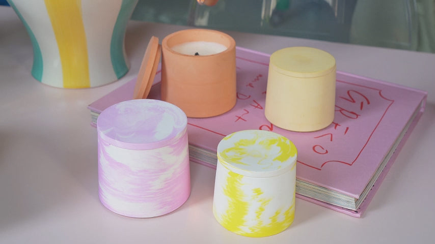 Video of making a Simple Style Small Candle Jar using silicone molds - Boowan Nicole