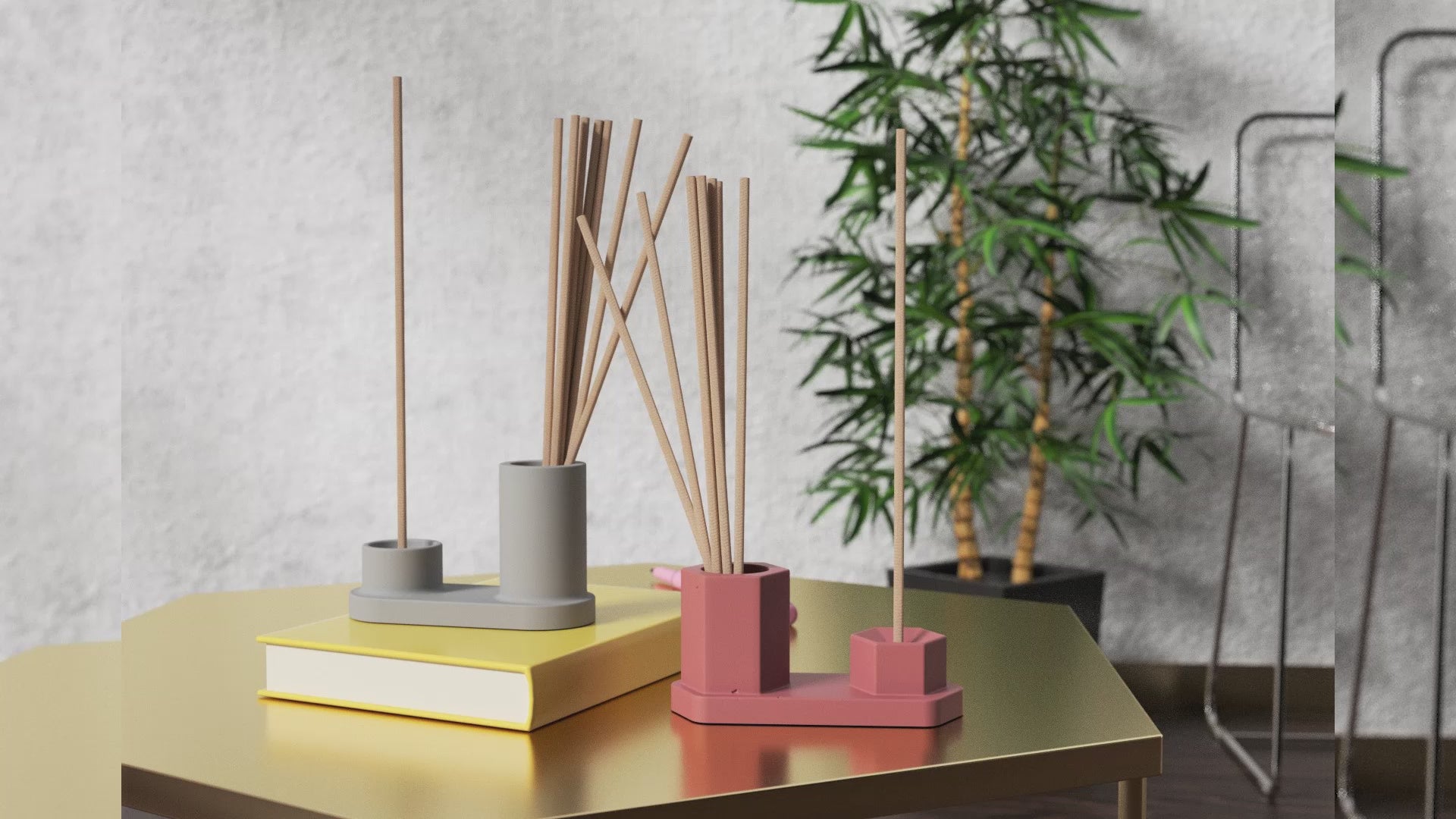 Load video: Video of making the Hexagon Incense Holder using silicone molds - Boowan Nicole