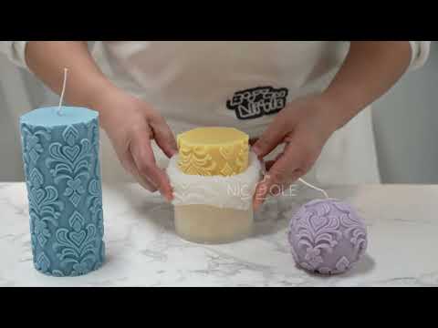 Video tutorial for making relief candles.