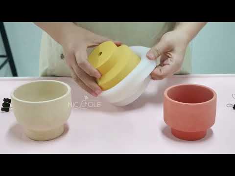 Video Tutorial on Making a Concrete Plant Pot Using Silicone Molds - Boowan Nicole