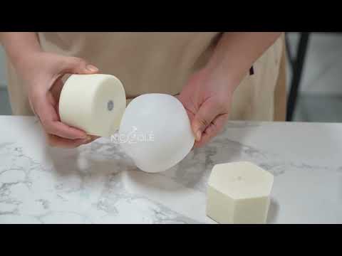 Video tutorial for making candle refills using silicone molds.