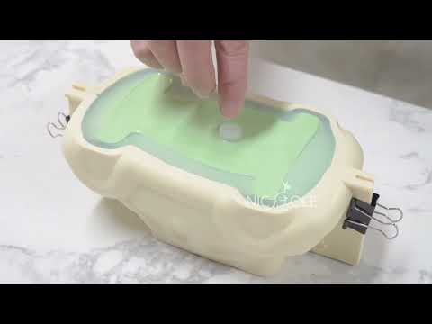 Video tutorial on making car-shaped plant pots using silicone molds.