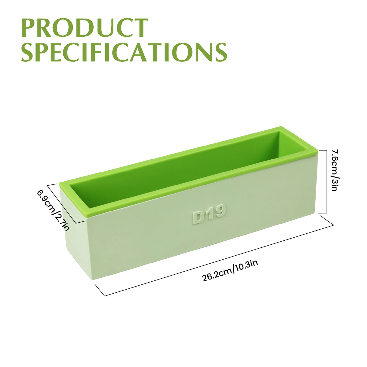 Rectangular Loaf Mould Silicone Soap Mold - product detail 2