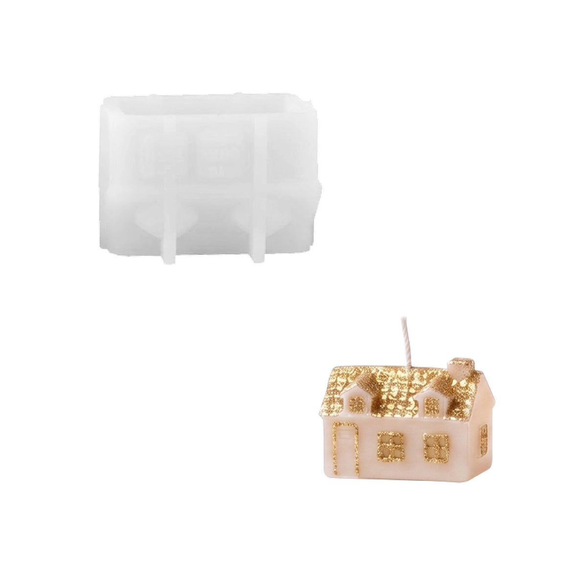 【Pré-venda】Coleção de moldes de silicone para velas Pequena Vila de Inverno