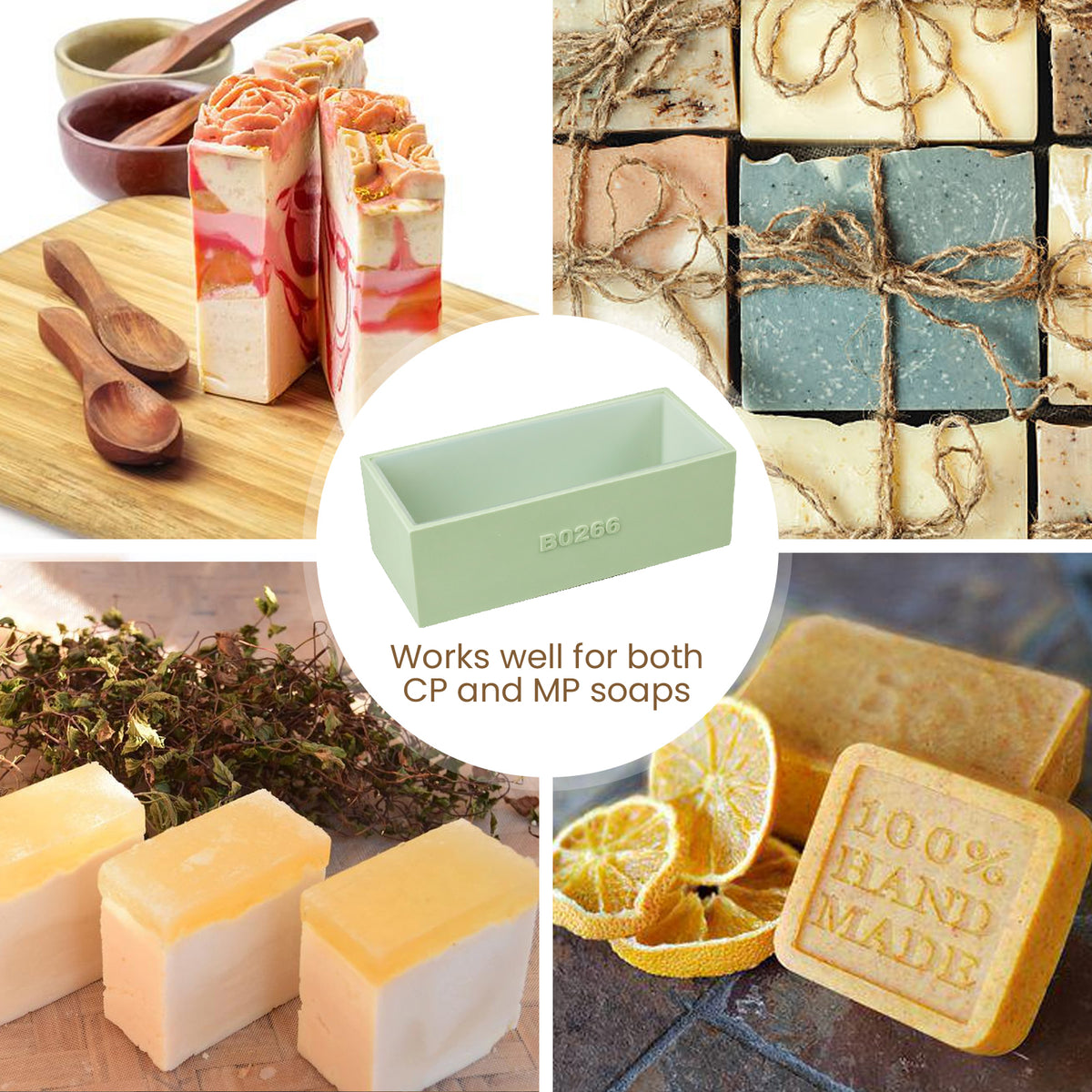 Small Rectangle Loaf Silicone Soap Mold - product detail 4