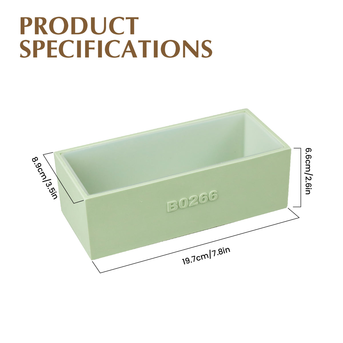 Small Rectangle Loaf Silicone Soap Mold - product detail 2