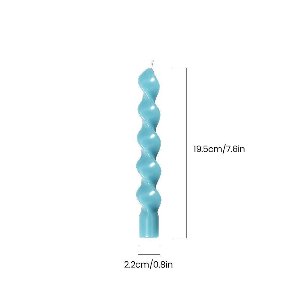 Vela Espiral Cônica PLAY - Conjunto com 4 - Azul Céu, Verde, Azul e Roxo