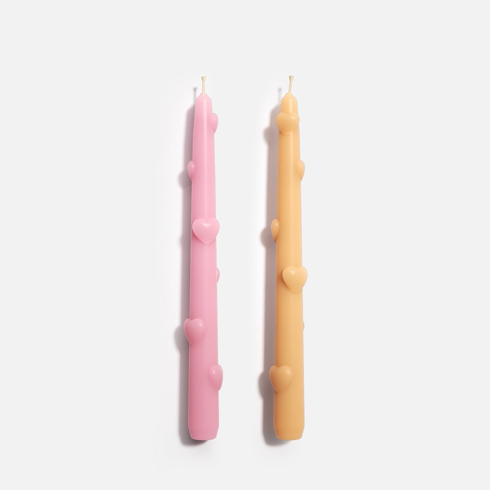 Love Heart Taper Candle Silicone Mold