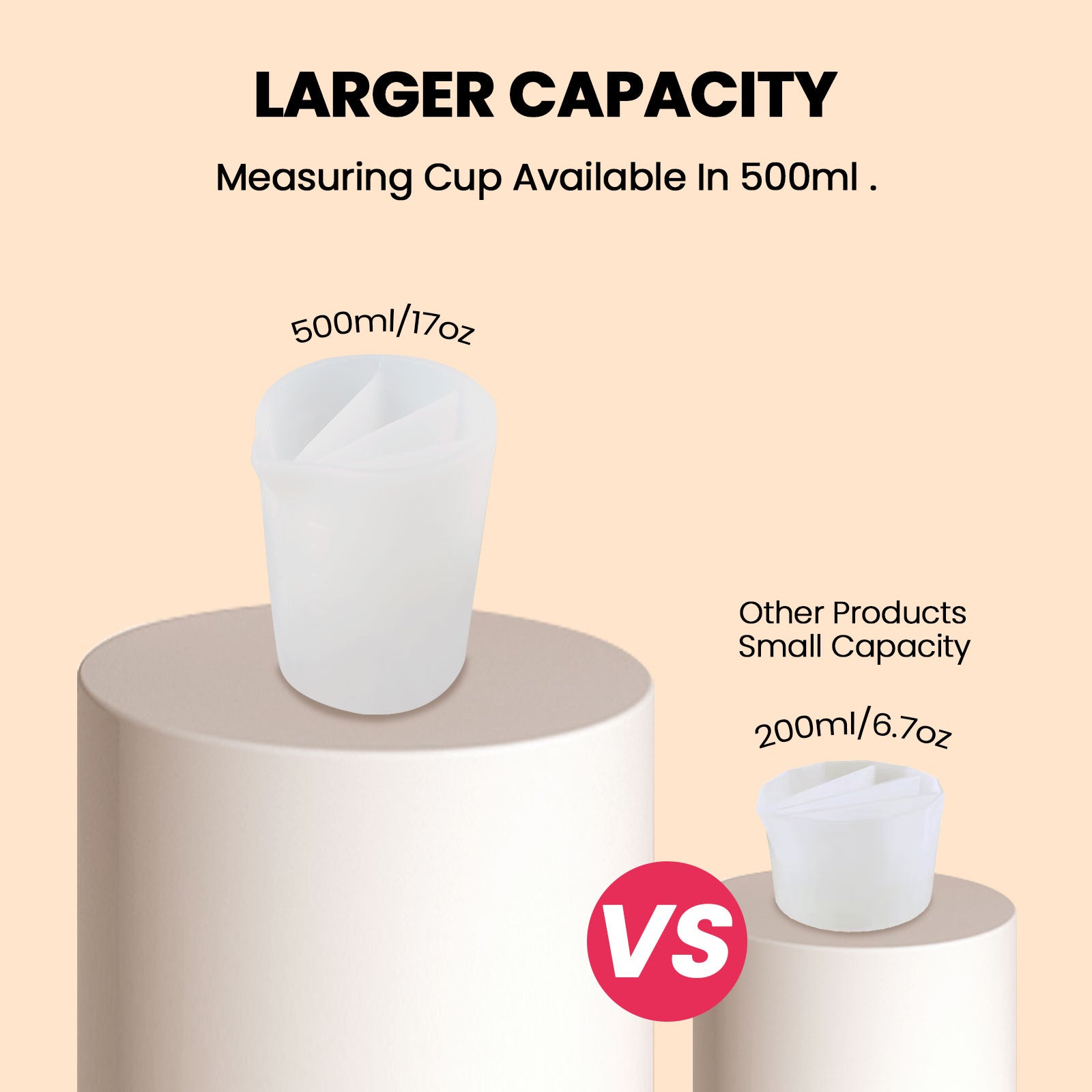 Четырёхканальная силиконовая антипригарная разделённая мерная чашка