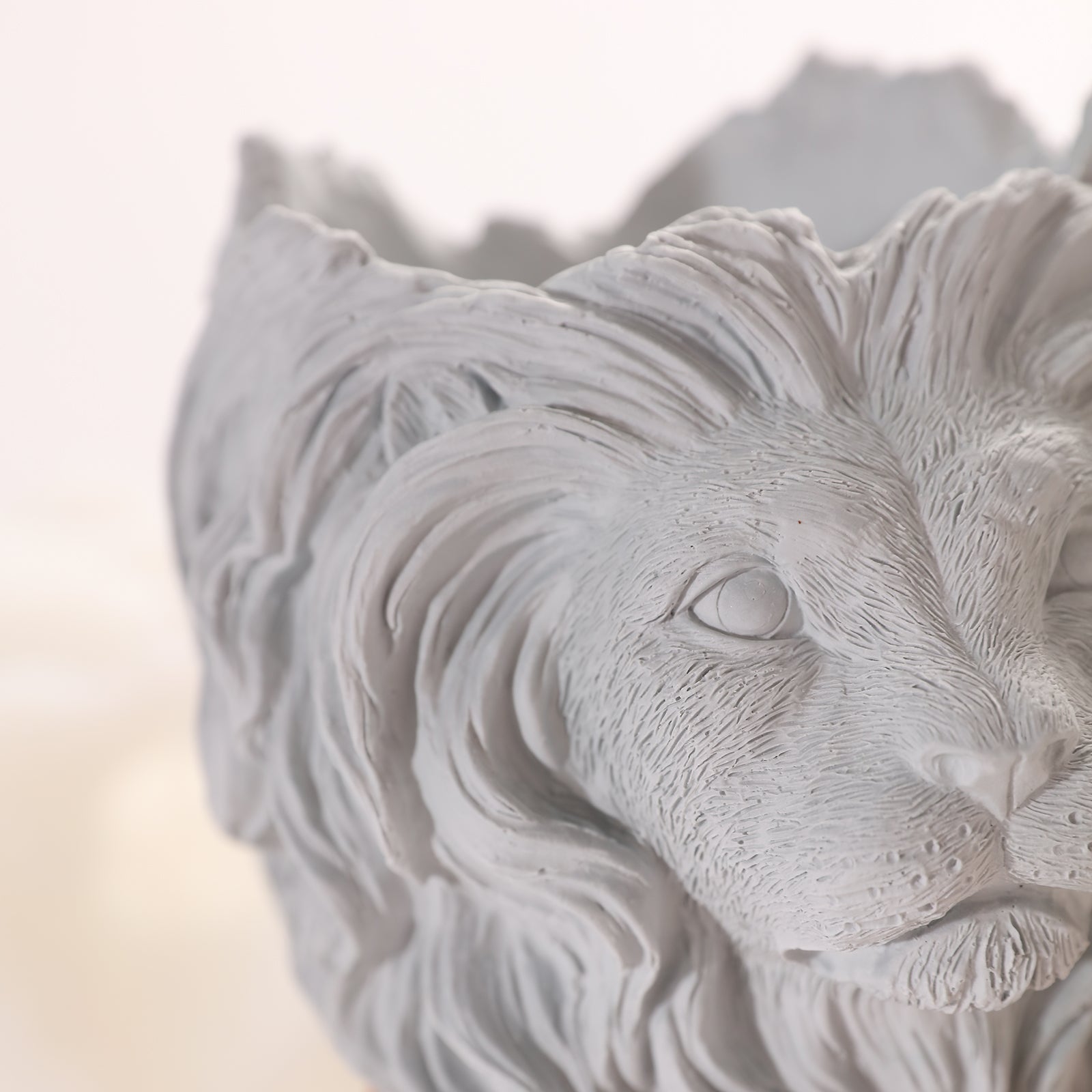 ライオンヘッドコンクリートプランター＆花瓶ポットシリコンモールド