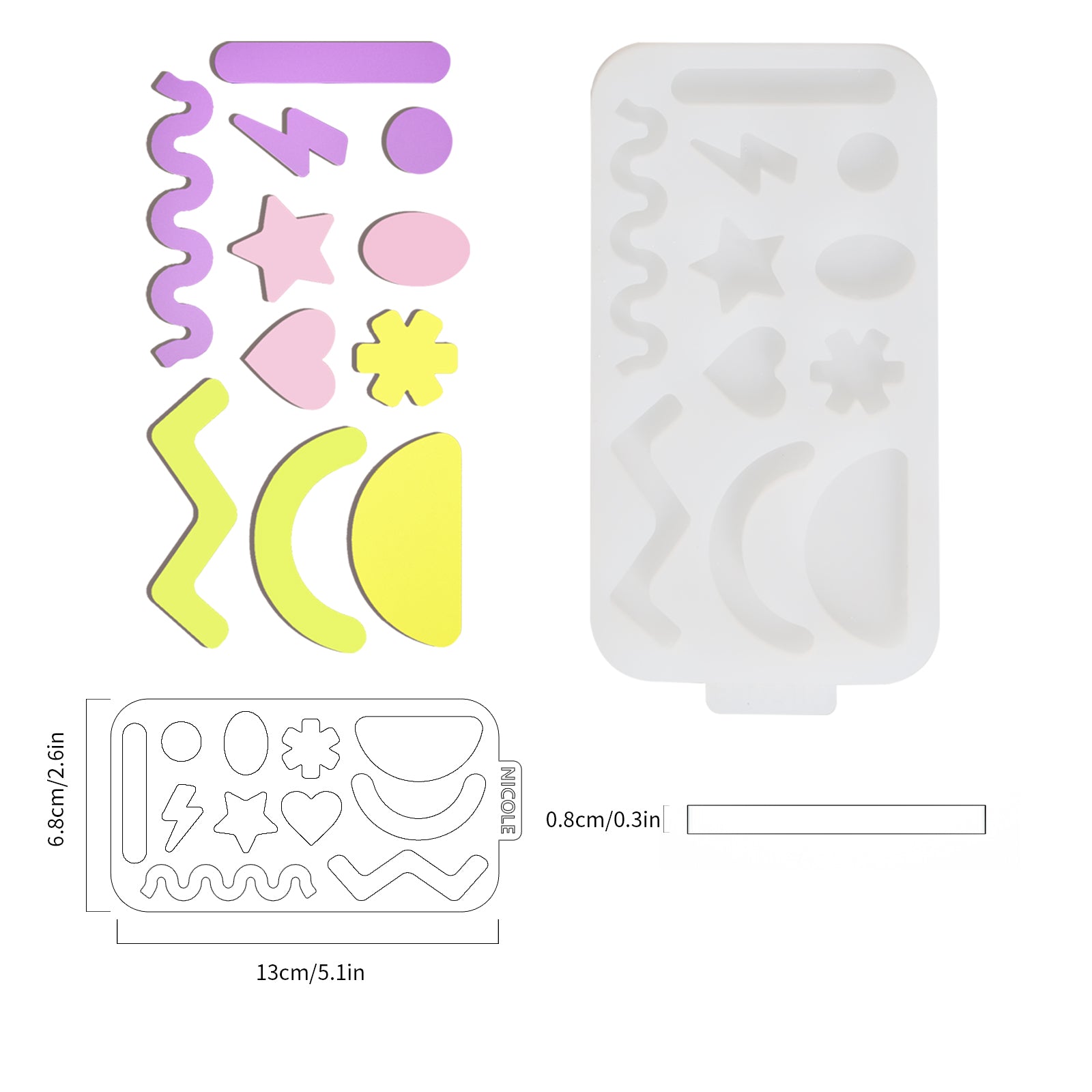 Smiley Coaster Concrete Silicone Mold