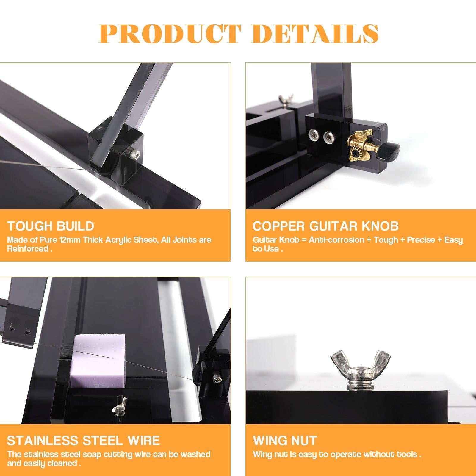 Acrylic Soap Cutter Adjustable Cutting Tool for Handmade Soap Making