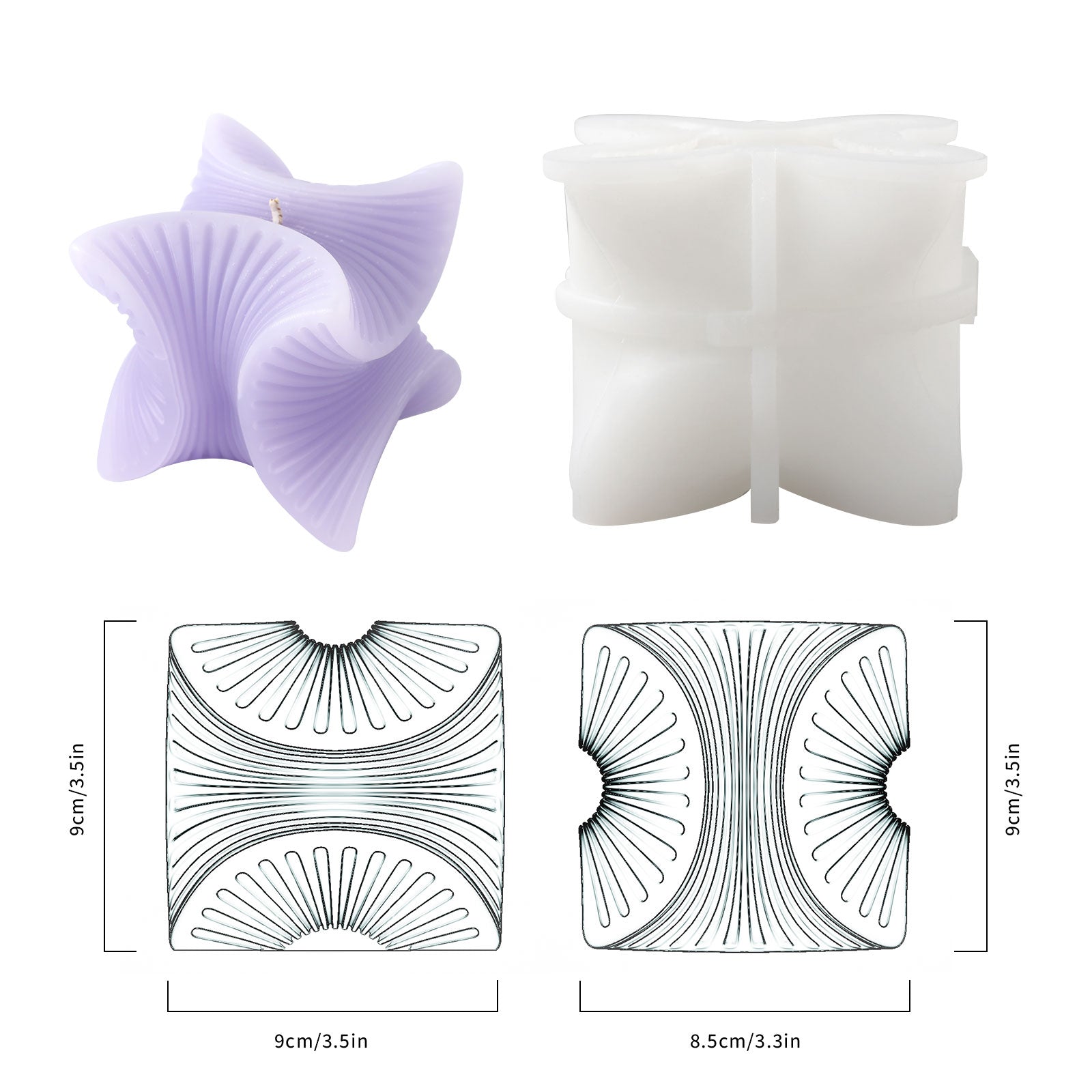 Cube Bubble Candle Silicone Mold